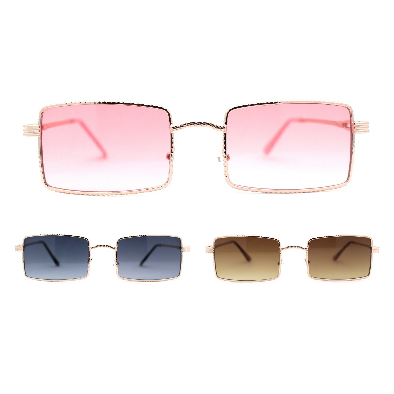 【送料&関税込】ChloAC Rectangle Frame Sunglasses Richard Rectangle Sunglasses with Black Matte Frames