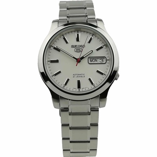 seiko men's snk789 seiko 5 automatic stainless steel watch with white dial