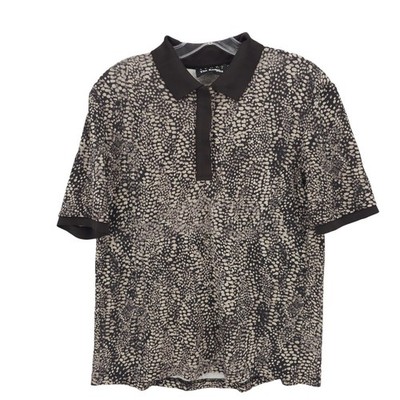 THE KOOPLES Sport Animal Print Short Sleeve Blouse Top Relaxed Fit Women's SMALL