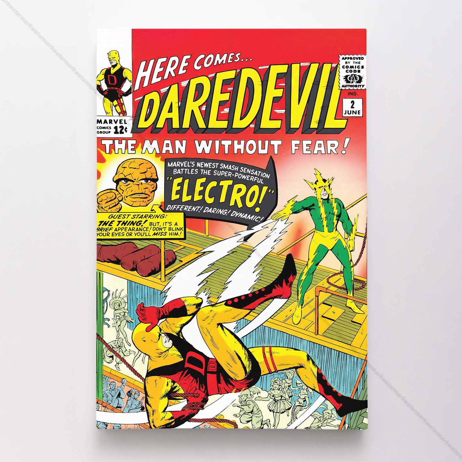 Daredevil Poster Canvas Vol 1 #2 Comic Book Art Print