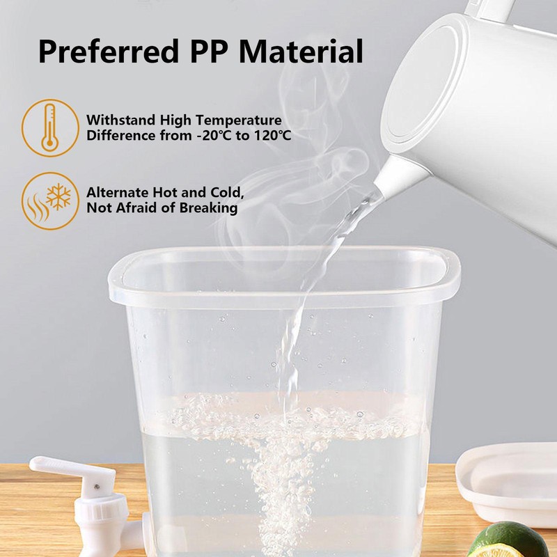 5L Cold Water Pitcher Drink Dispensers with Spigot Fruit Teapot Drink Dispenser