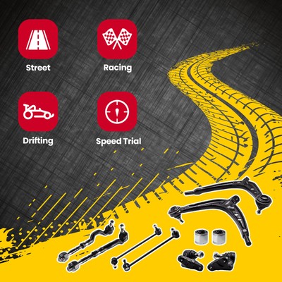 Set of 10 Front Suspension Control Arm Kit For BMW 325xi 330xi E46 2.5L 3.0L