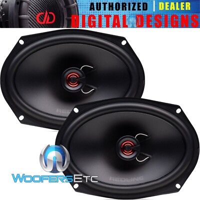 DD AUDIO RLX6x9 6x9'' 450W 4-OHM 2-WAY HIGH ENERGY TWEETERS COAXIAL SPEAKERS NEW
