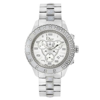 『コロ助』Christian Dior CHEM SES Dior Christal 39mm Stainless Steel Diamond White Dial Quartz