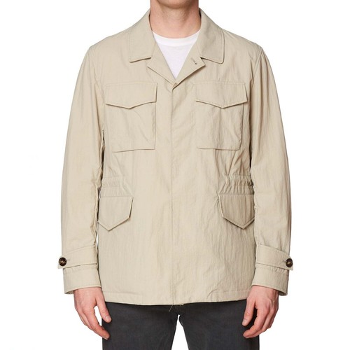 Pre-owned Kired Kiton  Litek "bugna" Beige Unlined Field Rain Safari Jacket Eu 50 Us M
