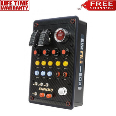 SIMNMU Button Box SIM Racing Control Box Racing Simulator with RGB Light Effects