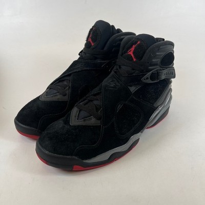 Jordan 8 Retro Black Cement Bred 305381-022 Mens Size 11 Sneakers Black Grey Red