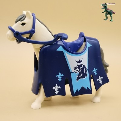 Playmobil caballo de batalla-caballero medieval del leon-gualdrapa-faldon-manta