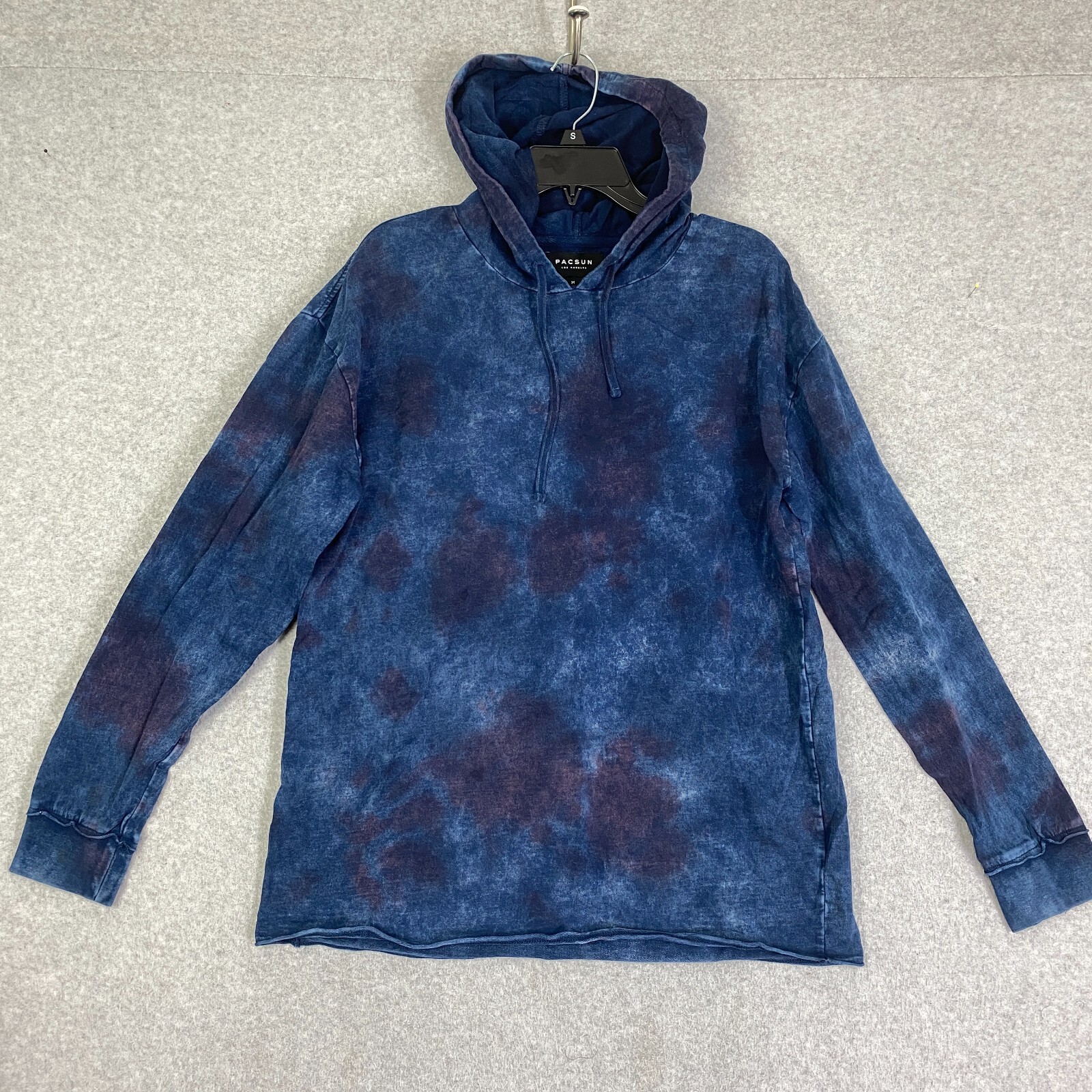 Pacsun Hoodie Mens M Blue Purple Tie Dye Oversized Fit Hooded Pullover Shirt  | eBay