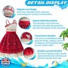 AmzManch Girls Ocean Princess Costume Dress with Accessories for Birthday Party, Halloween and Role Play, Toddler Kids Princess Dress Up Clothes, Size 10/9-10 Years