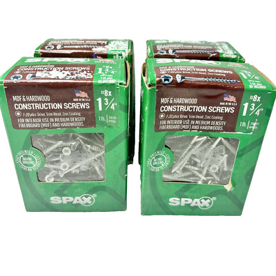 SPAX Wood Screws MDF & Hardwood 1.75  Trim Head with Torx Bit 1-3/4'' 4 Boxes