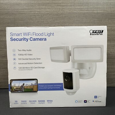 Feit SEC3000/CAM Smart Wifi Flood Light Security Camera 1080p HD (Brand New)