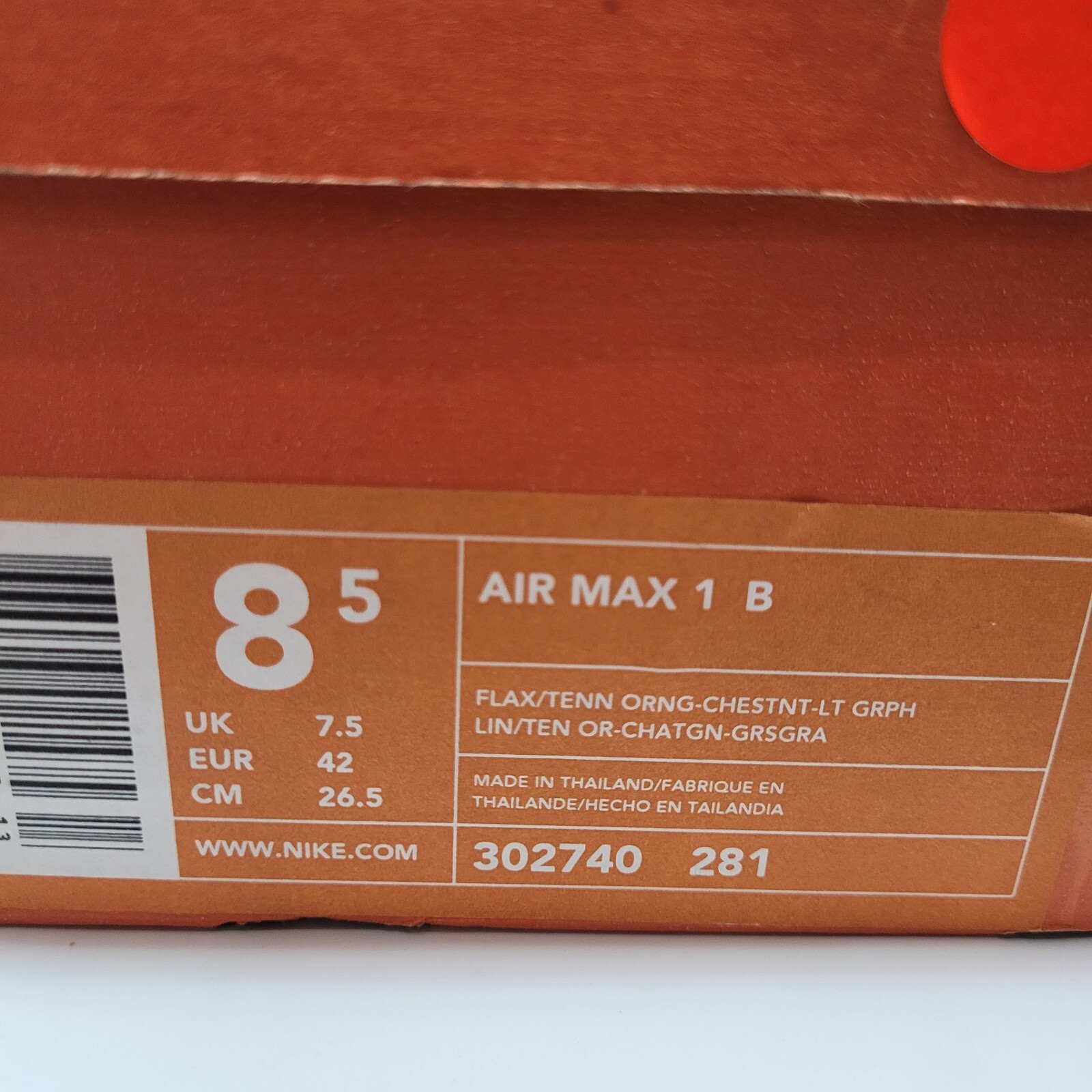 Size 8.5 - Nike Air Max 1 B Atmos Shoes 302740-281 Safari Storm Men's