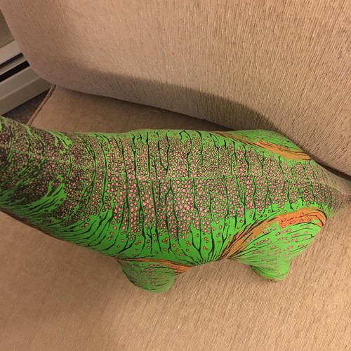 Vintage 1992 Applause Green Brontosaurus Dinosaur Stuffed Toy 18