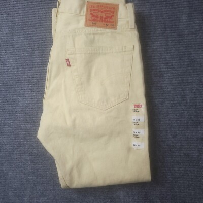 Levis 502 Yellow Summer Colorful Taper Mens 32x30 Irregular