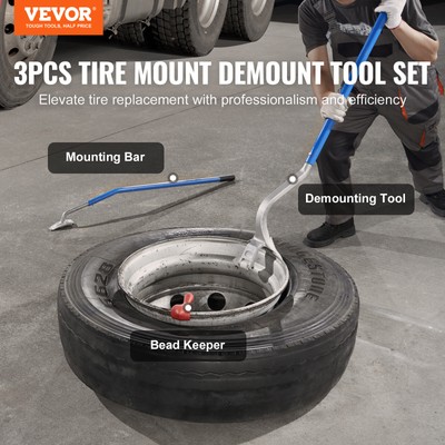 VEVOR Truck Tire Changer Mount Demount 22.5-24.5 in Radial Bias Tubeless Tire
