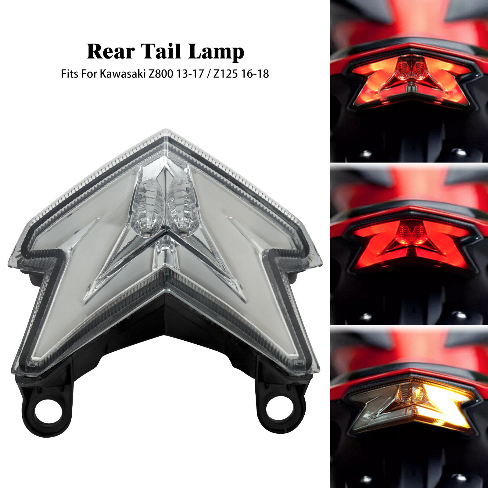 ☆はまちー☆ Clear Rear Brake LED Tail Light Fit For KAWASAKI Z125 2016-2022