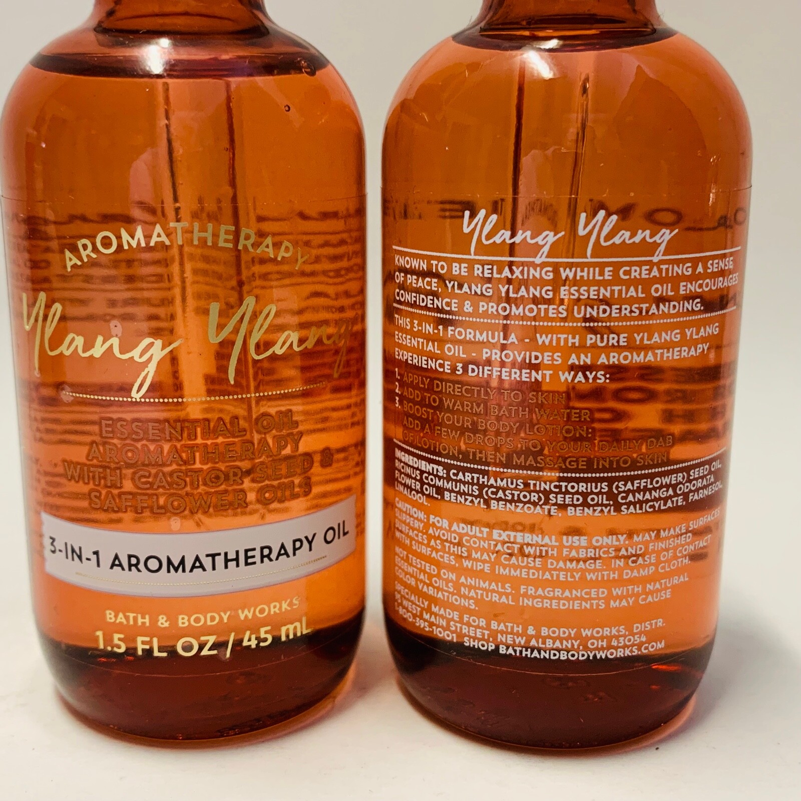 2 Bath & Body Works Ylang Ylang 3-in-1 Aromatherapy Essential Oil 1.5 fl.oz