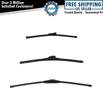 Trico Tech & Exact Fit Windshield Wiper Blade Front & Rear 3pc Set