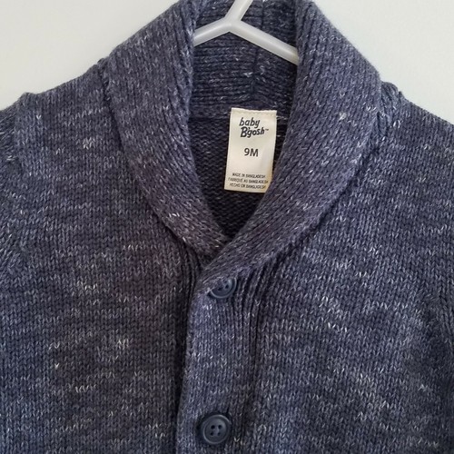 New! Baby B'gosh 9 Month Boys Navy Blue Cardigan Sweater Dressy Hipster Easter