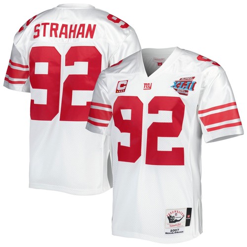

MITCHELL - NESS NFL WHITE JERSEY NY GIANTS 2007 MICHAEL STRAHAN, Белый