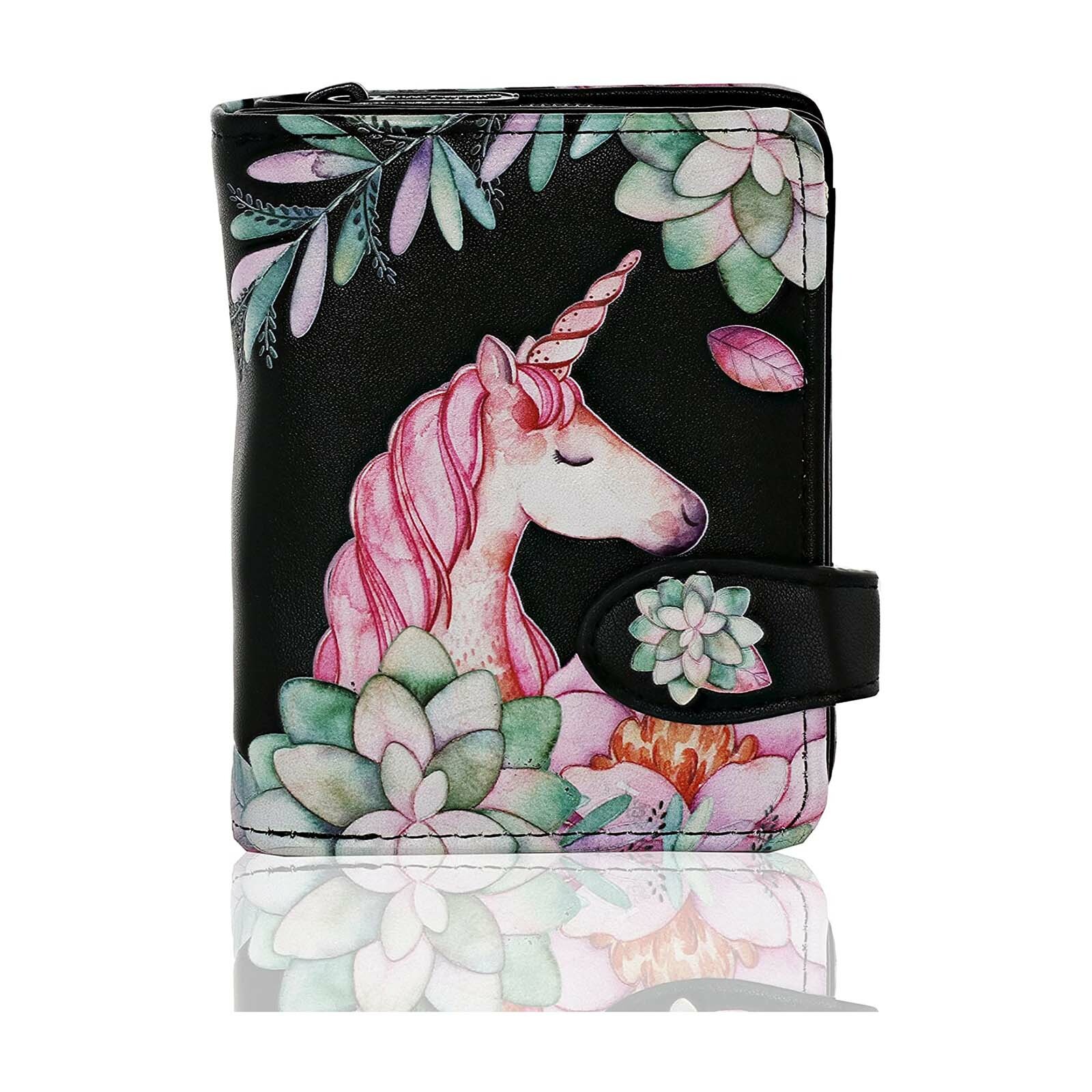 Маленький черный кошелек на молнии Shagwear Unicorn Новый В НАЛИЧИИ