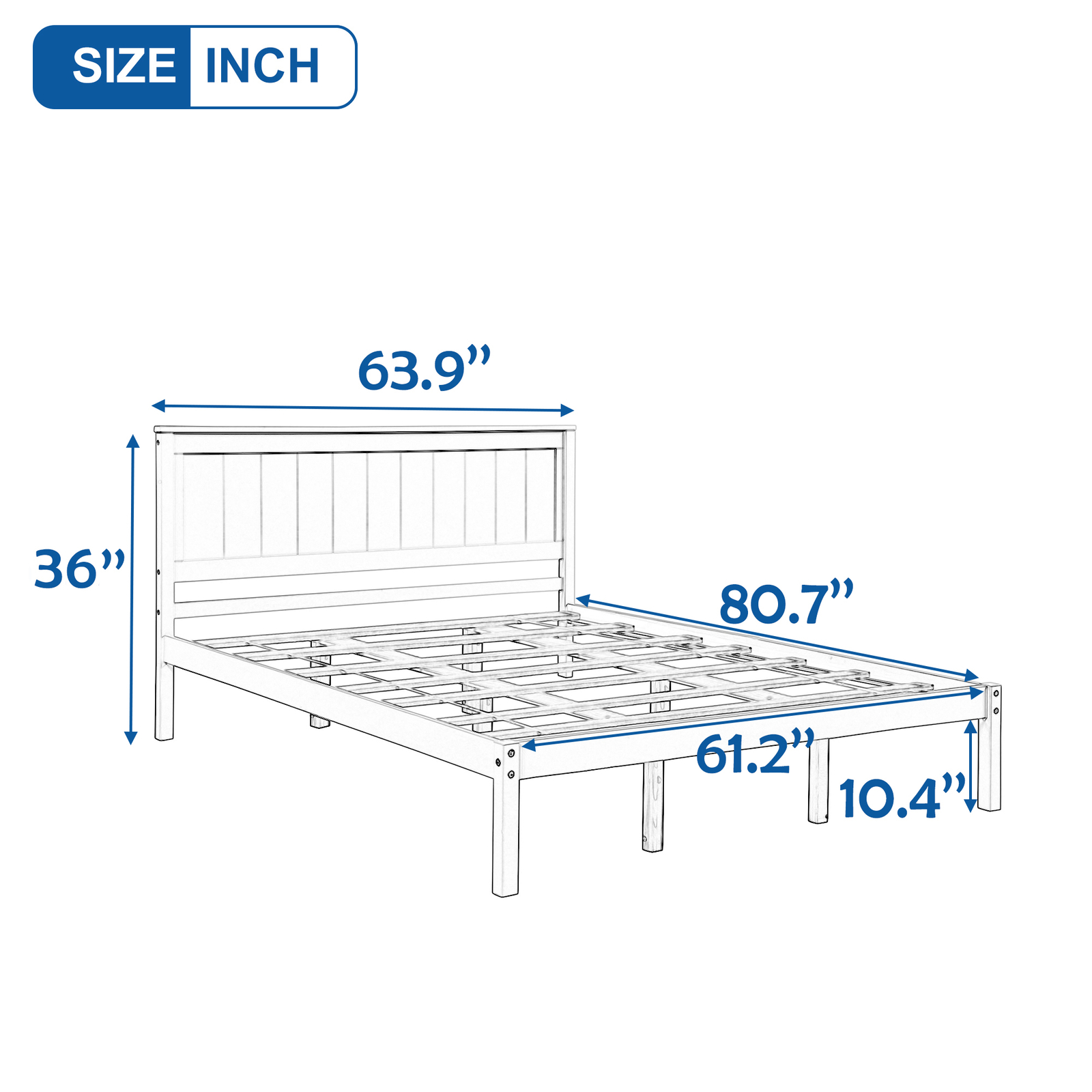 Queen Wooden Platform Bed Frame Foundation w/Wood Slats Bedroom Espresso New