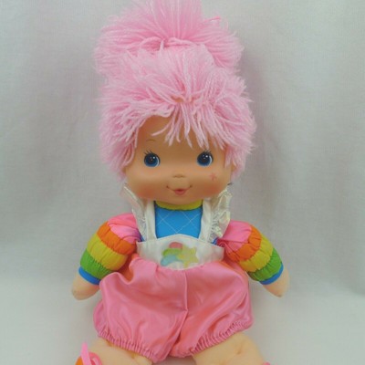 Rainbow Brite Tickle Me Pink Baby Doll Hallmark Mattel 1983 Pink Hair 15 Inch