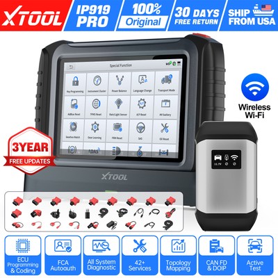 XTOOL IP919PRO All Systems WIFI Diagnostic Bidirectional Scanner 42+ Service FCA