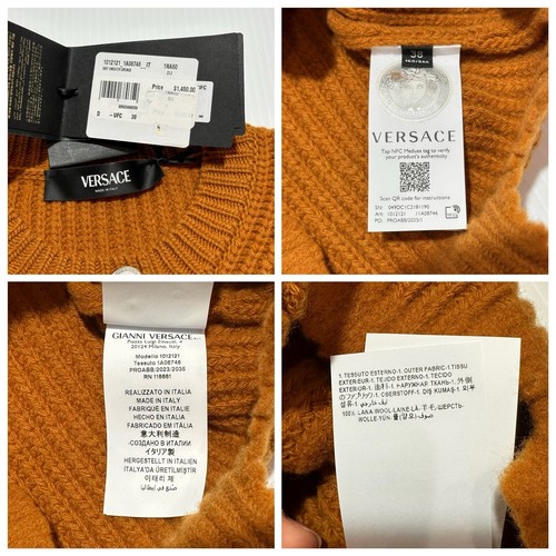 Pre-owned Versace Brown Wool Knit Cardigan Sweater Distressed Hem It 38/ Us 2 $1,450