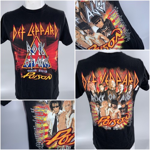 Def Leppard Poison 2012 Concert Rock Ages T-Shirt S Men Def Leppard Poison 2012 Concert Rock Ages T-Shirt S Men