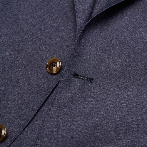Pre-owned Sartoria Partenopea Blue Wool Jacket Blazer Eu 50 Us 40 Current Model