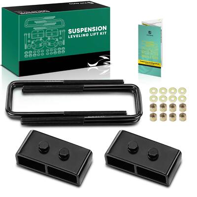 1.5'' Rear Leveling Lift Kit with Blocks & U-Bolts for Ford F150 04-20 RWD/4WD