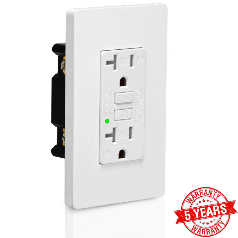 20a/125v Outdoor Gfci Outlet Gfi Receptacle Tr Ground Fault Circuit Interrupter