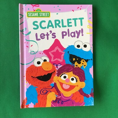 SCARLETT Personalized Name HC Book 123 Sesame Street Lets Play Put Me In Story