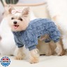 Dog Pjs for Small Dogs Chihuahua Yorkie Clothes Fleece Warm Puppy Pajamas Sweater Onesie Pink Pet Clothes Outfit Apparel (Blue, Medium,1pc)