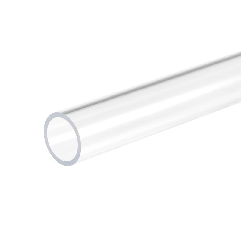 2pcs Transparent Rigide Acrylique Tuyau 21mm Idx 25mm Dia Externex 305mm Tube