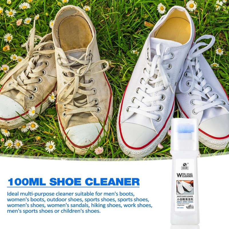 White Sneaker Cleaner Brightening White Shoe Polish for Sneakers Stain Remover