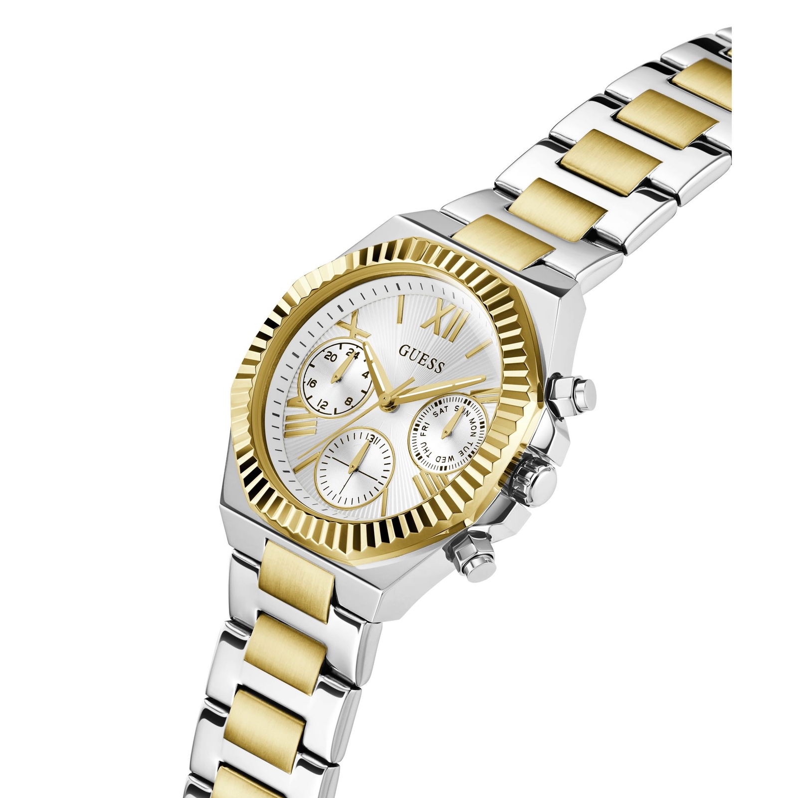 Pre-owned Guess Women Watch Equality Gw0769l3 Stainless Steel