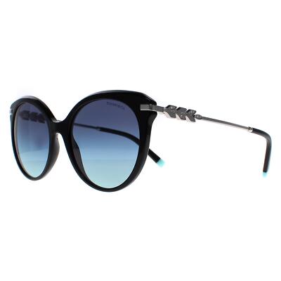 Pre-owned Tiffany & Co Tiffany Sunglasses Tf4189 80019s Black Azure Gradient Blue
