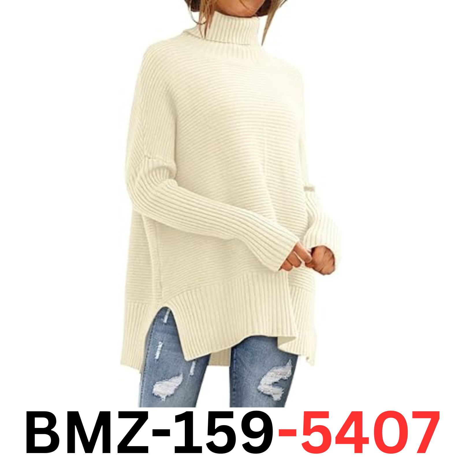 LILLUSORY Womens Turtleneck Oversized Tunic Fall Casual Long Sweater Leggings, M