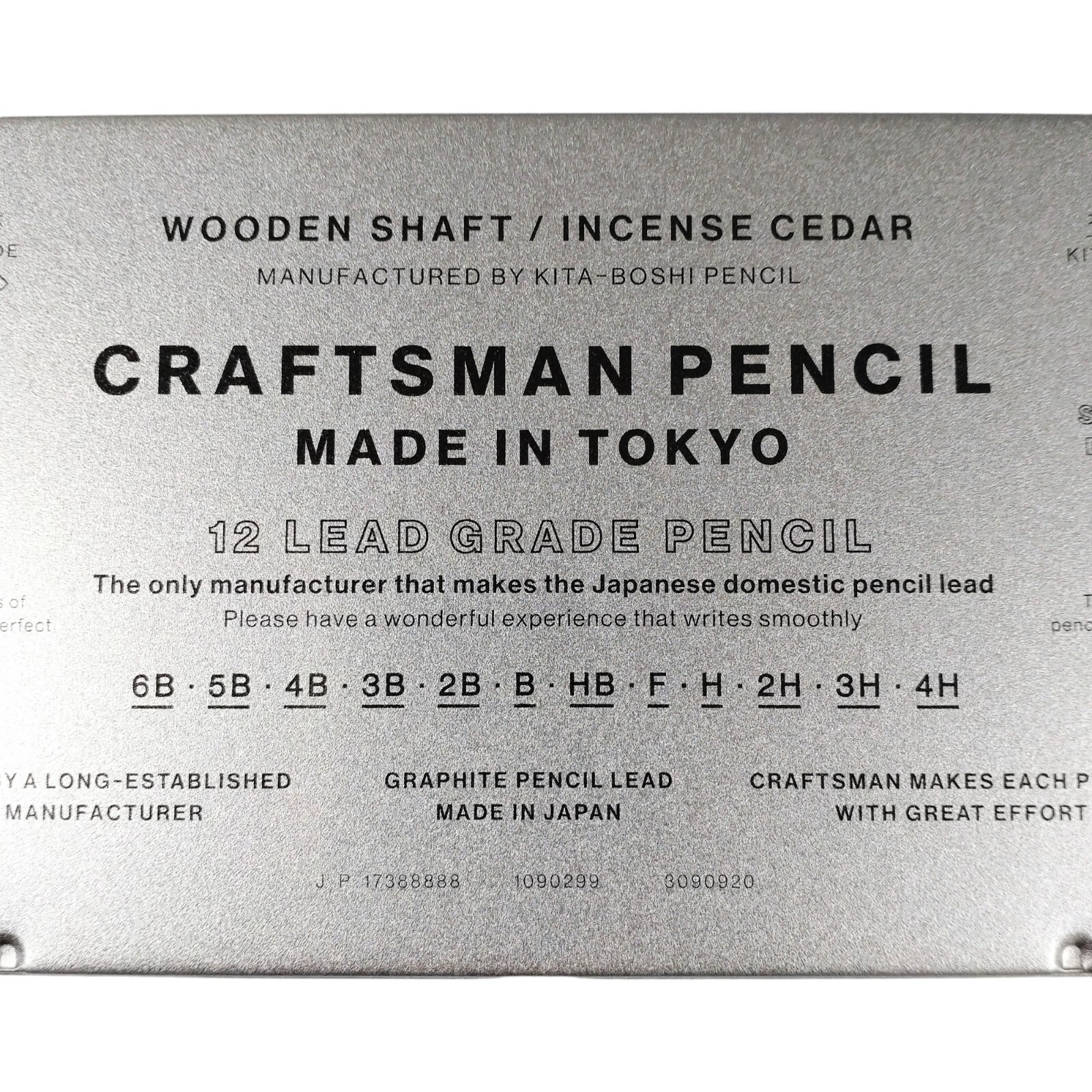 Set of 12 Craftsman's pencils 6B-4H Kitabosi Pencil Made in Tokyo From Japan