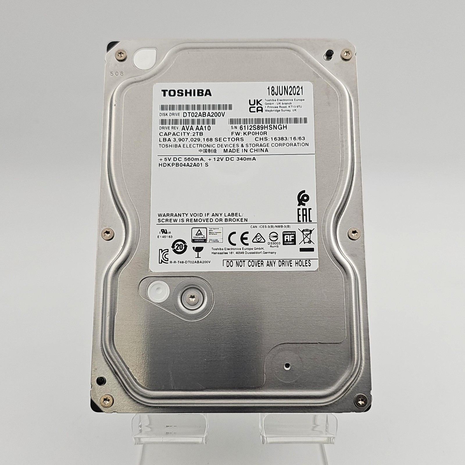 2TB DT02ABA200V HDD | Hard Toshiba 3.5 TOSHIBA Drive DT02-V eBay