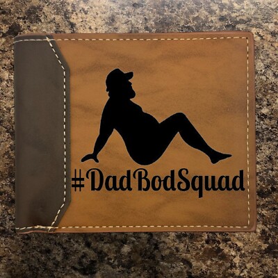 Dad Bod Squad Leather Wallet Bifold Premium Quality NEW