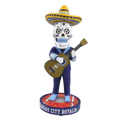 Kansas City Royals Day of the Dead Sugar Skull Bobblehead MLB Baseball