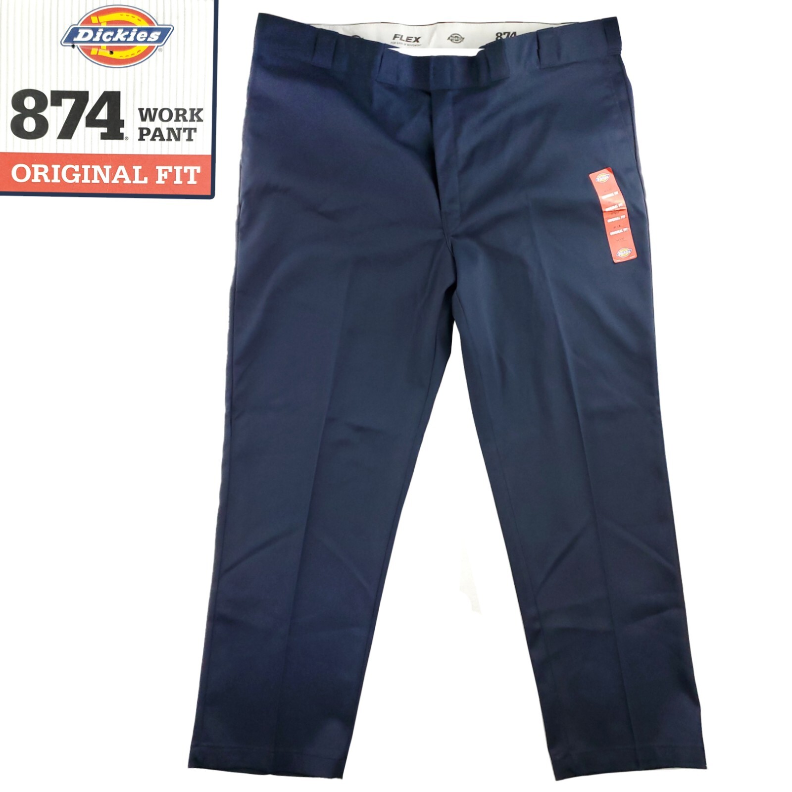 Dickies 874 Work Pants Flex Original Fit Navy Blue Men's