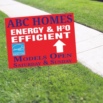 ABC Homes Energy & H2o Efficient Novelty Indoor Outdoor Coroplast Yard Sign