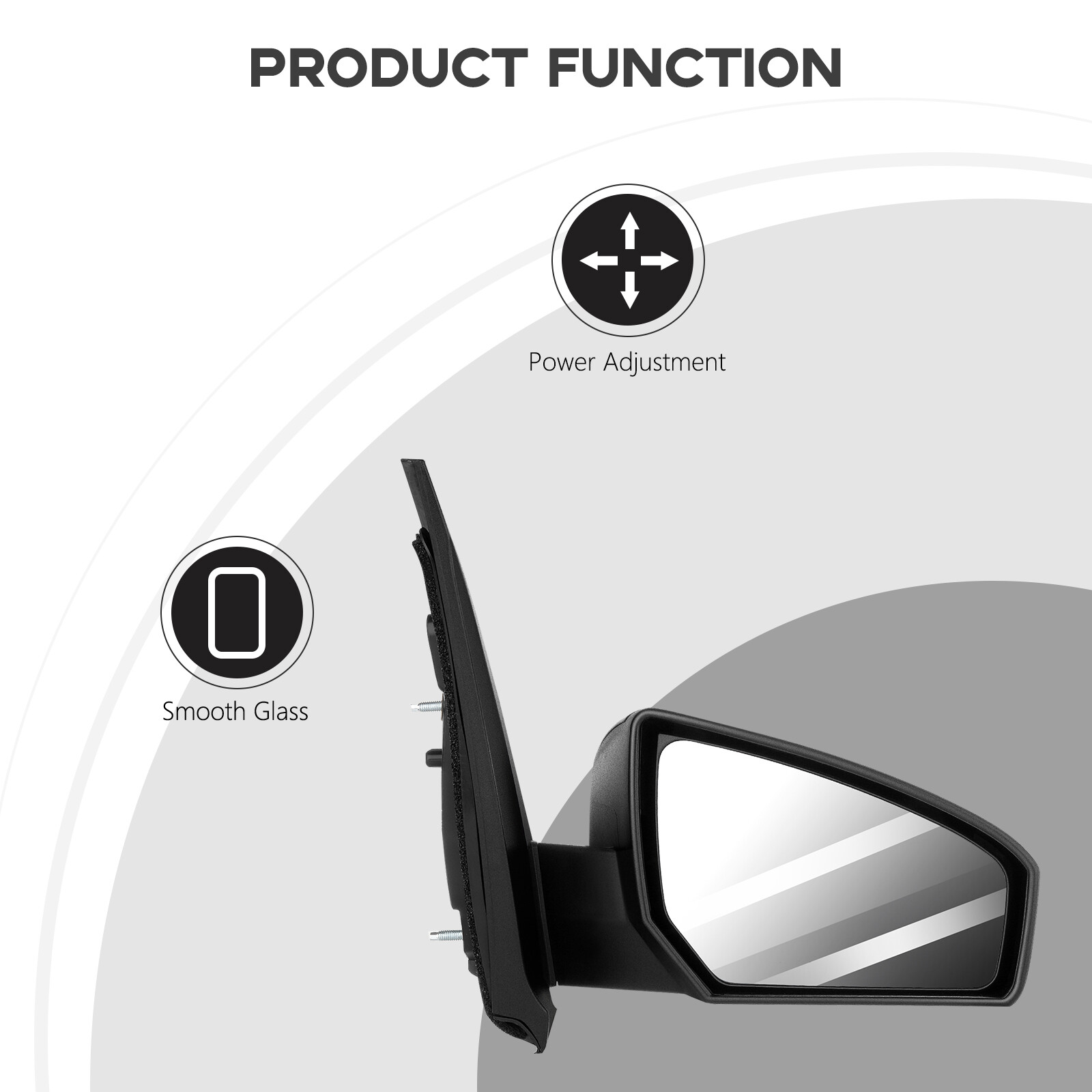 能面 Power Side View Mirror For 2007-2012 Nissan Sentra Passenger