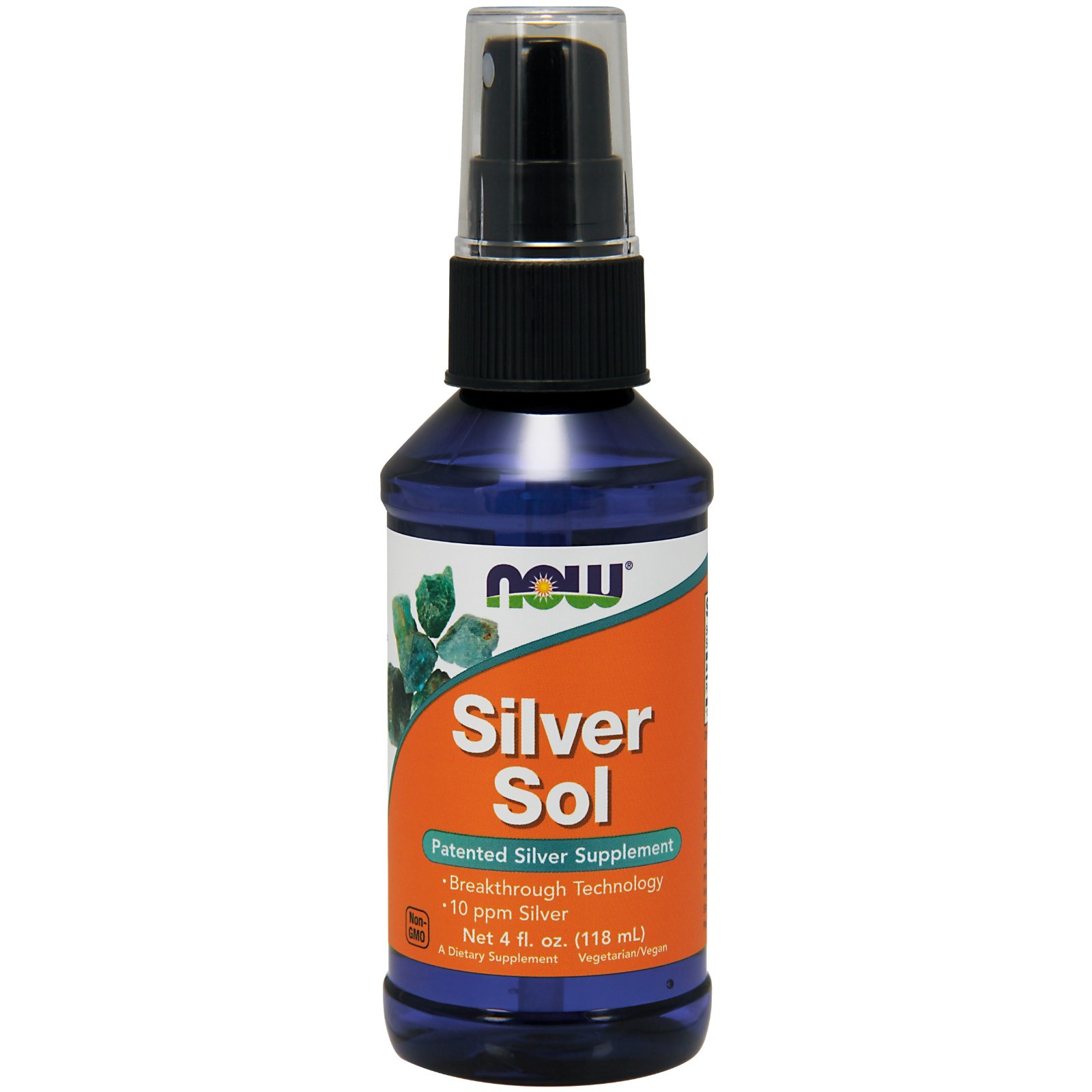 NOW Foods Silver Sol, 50 мкг, 4 жидк. унция