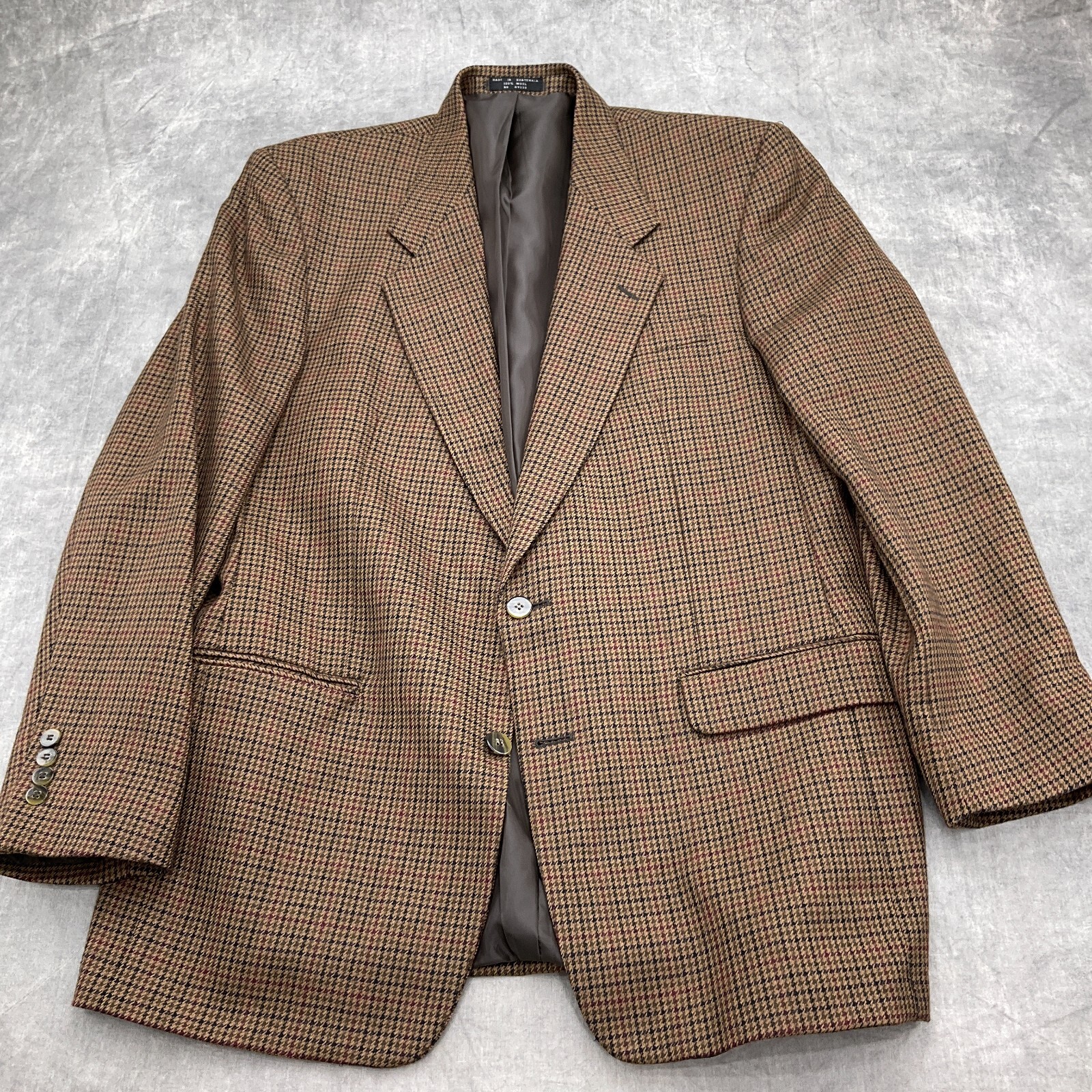 ジャケット・アウター Houndstooth Wool Jacket chocolate 38 Houndstooth Wool-Blend Jacket - Brown | Manière De Voir